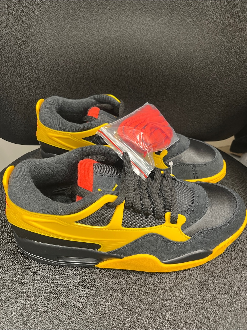 Mens Black & Yellow Athletic Sneakers - Youth Comfort Shoes